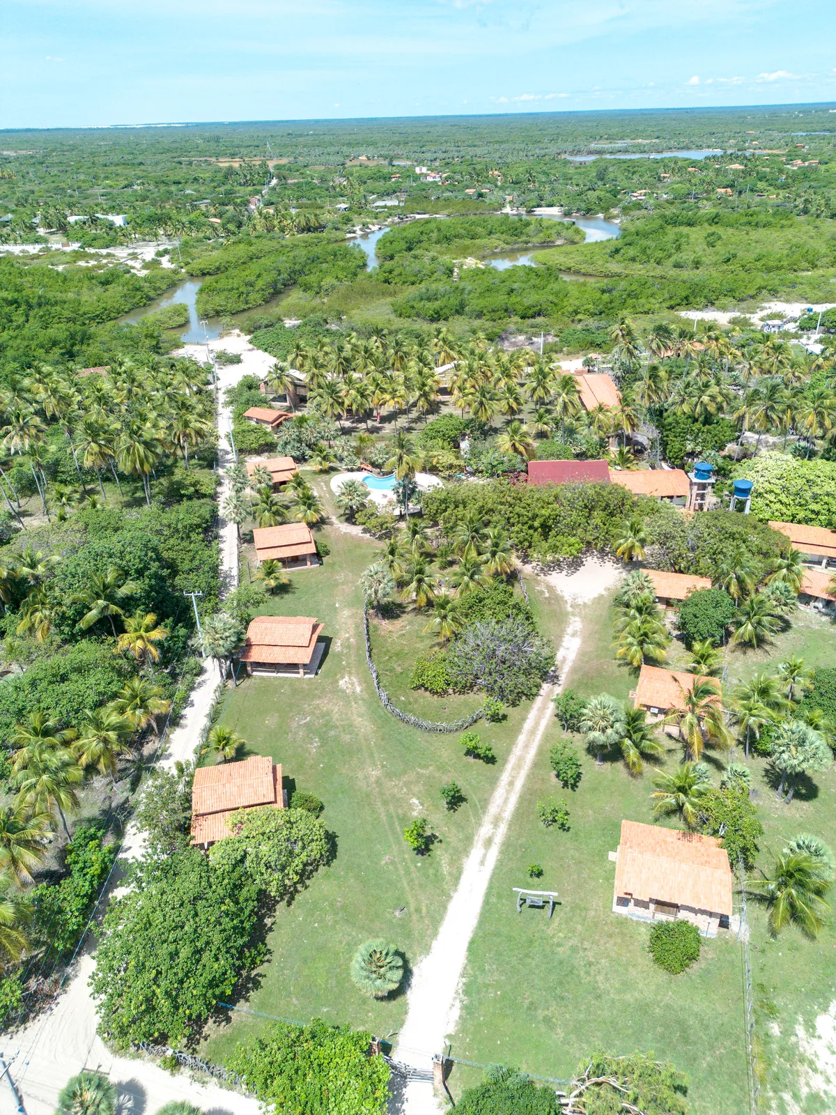Vista aérea do Rancho do Buna